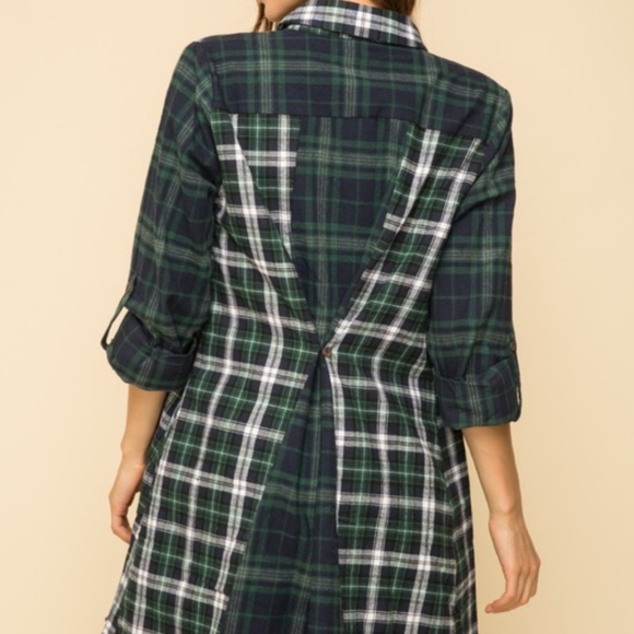 Flannel Shirt Dress - Picture 2 of 8